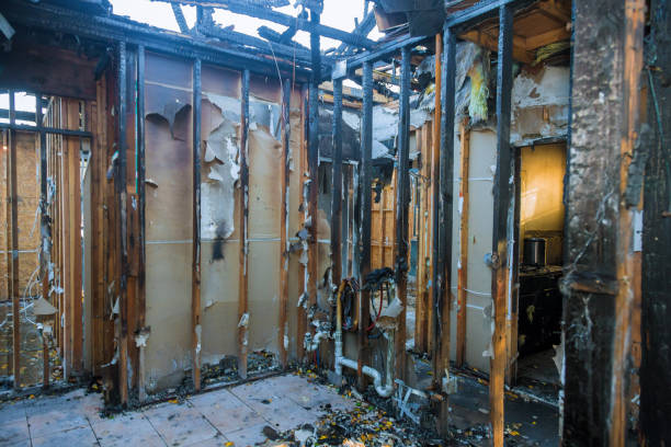 Professional Emergency Fire Damage Restoration technician working in Somerdale, NJ